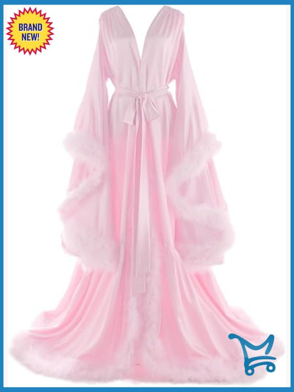 Feather Bridal Robe Old Hollywood Maternity Photoshoot Nightgown Silk Bathrobe